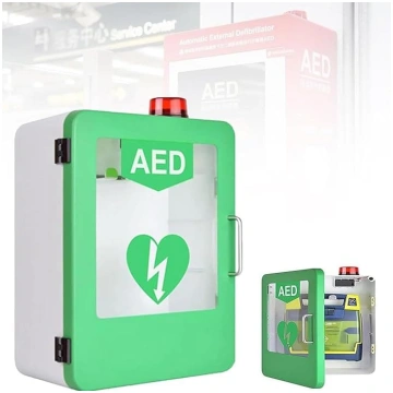 AED defibrilatora glabāšanas skapis, sienas glabāš