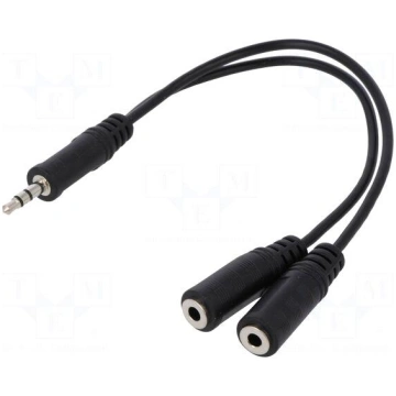 Cable | Jack 3.5mm socket x2,Jack 3.5mm plug | 200