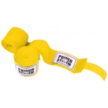 POWER SYSTEM Boxing Wraps. Dzelteni boksa pārsēji