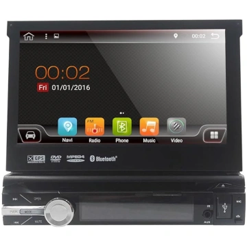 Android 7.1 Vienotais 1 Din Auto Stereo 7 collu In
