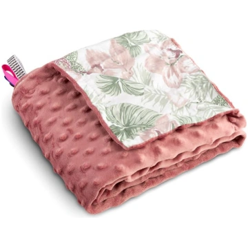 Sensillo Light Minky Blanket – retro pink palms AR
