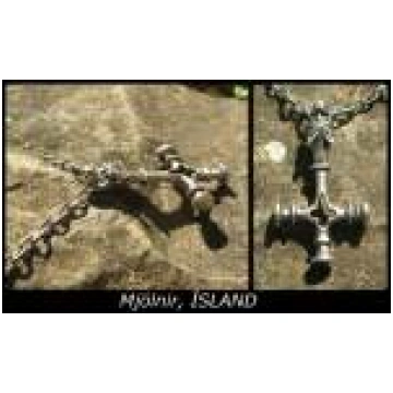 WOLF CROSS FROM ICELAND, Bronze colour