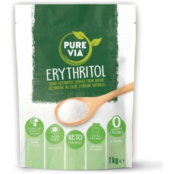 Pure Via Erythritol 1kg - Zero Calorie, Keto & Veg