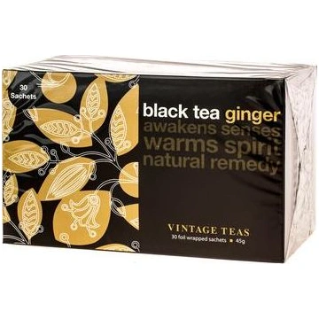 Vintage Teas Herbata Black Tea Ginger - 30 torebek