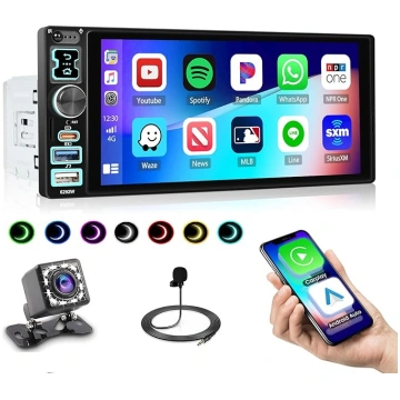 Roinvou Bluetooth auto radio 1 DIN ar bezvadu CarP