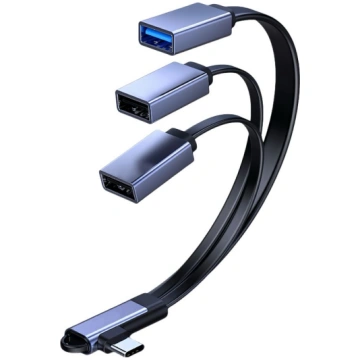 MicroConnect USB-C Angled splitter cable to USB2.0