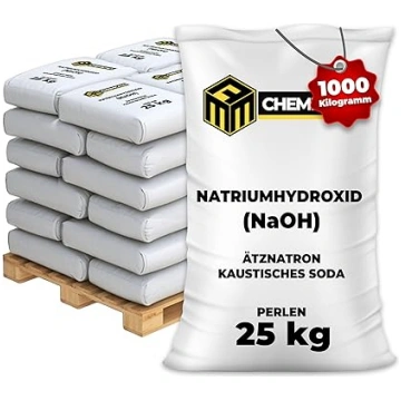 Nātrija hidroksīda lodītes 40 x 25 kg (Kaustiskā s