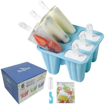 Ice Lolly Mould, 6 gabali, pārtikas kvalitātes sil