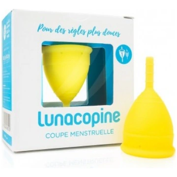 Menstruālā piltuve, 1. izmērs, dzeltena Lunette