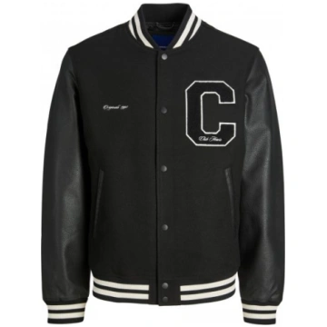 Jack & Jones JORCOLLEGE Bomber Jacket Black - Jaka