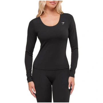 Twist Back tops ar garām piedurknēm-S gymshark