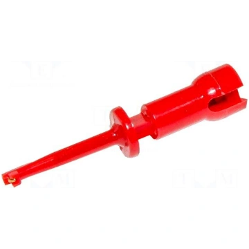 Clip-on probe | hook type | 3A | red | Plating: go