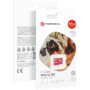 FORCELL F-DATA 64GB microSD UHS-I U3 Class 10 atmi