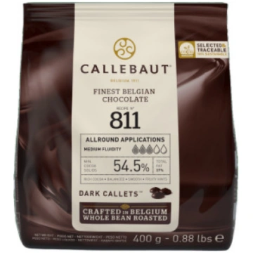 Callebaut 811 tumšās šokolādes pilieni, 400 g Barr