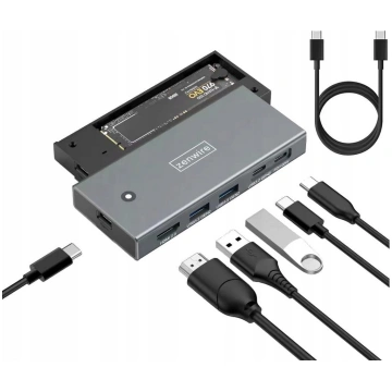 HUB USB Zenwire HUB Obudowa Kieszen dysk SSD M2 NV