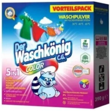Waschkonig veļas pulveris, 390g, Waschkonig Kolorų