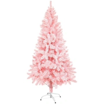 Mākslīgā Ziemassvētku eglīte 120/150 cm, rozā krās