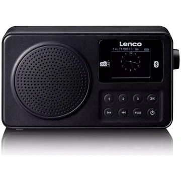 LENCO PDR-033BK Portable FM/Bluetooth Radio