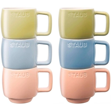 STAUB Set of 6 Ceramic Mugs - Multicolor, 100 ml 1