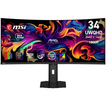 Izliekts monitors MSI MAG 341CQP QD-OLED X28 34 co