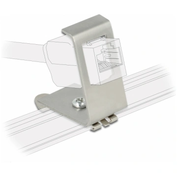 DIN-Rail adapteris 1xRJ45 Keystone modulim METĀLS