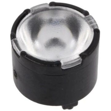 LED lens; round; plexiglass PMMA; transparent; 25÷