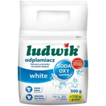 Traipu tīrīšanas līdzeklis LUD White baltiem audum