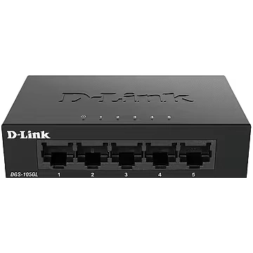 D-Link DGS‑105GL 5-Port Gigabit Ethernet Switch (D