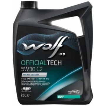 WOLF motoreļļa wolf, 5w30, official tech, c2, 5l 8