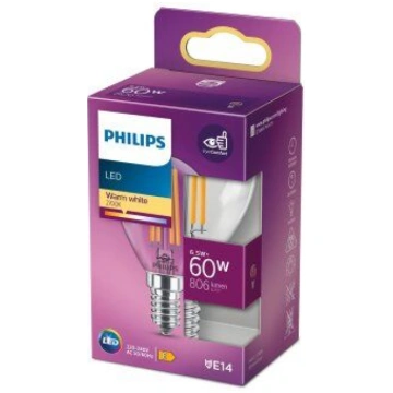 PHILIPS LED stikla 40W E14 Auksti balta 4000K P45 