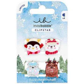 Clipstar Kids Cozy Snowy Friends matu sprādžu komp