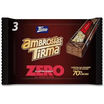 Tirma Tumšās šokolādes vafeles ar 70% kakao | Bez 