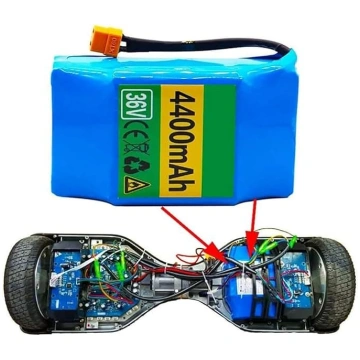 36V 4,4Ah akumulators hoverboardiem 10S2P Ūdensizt