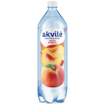 Dzeramais ūdens AKVILE ar persiku aromātu, viegli 