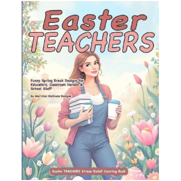 Easter TEACHERS Stress Relief Coloring Book: Funny