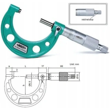 Insize Mikrometrs 75-100 Standard /cert
