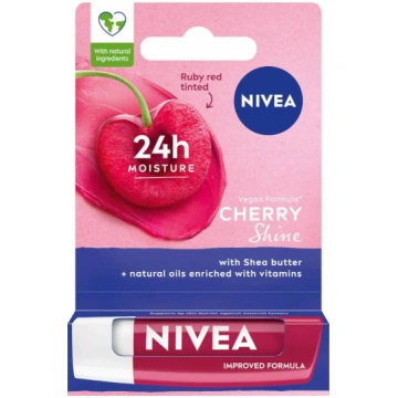 Lūpu balzams Nivea Cherry Shine tonējošs aizsargāj