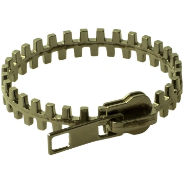Bracciale rigido a forma di cerniera originale zip