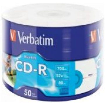 Verbatim Matricas CD-R Data Life 700MB 1x-52X Inkj