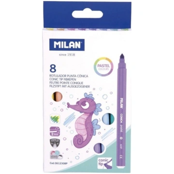 Teka Flomāsteri Pastel 8 krāsu Milan