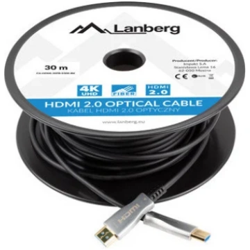 Kabelis Lanberg CA-HDMI-20FB-0300-BK HDMI - HDMI, 
