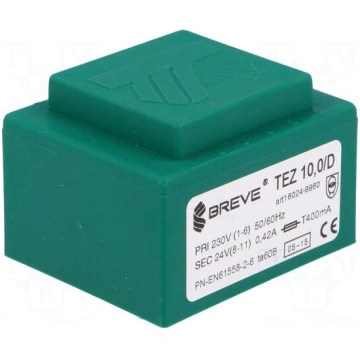 Transformer: encapsulated | 10VA | 230VAC | 24V | 