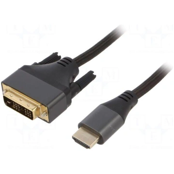 Cable | DVI-D (18+1) plug,HDMI plug | textile | 4K