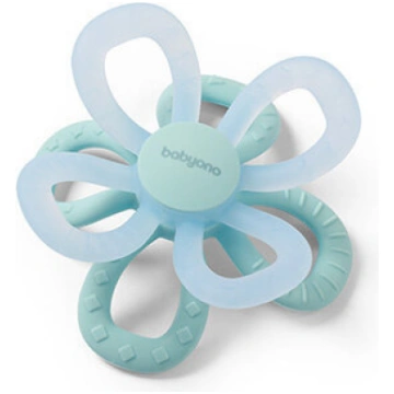 Silikona graužamriņķis BabyOno Flower 1596/02, 1 g