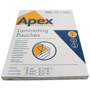 Laminēšanas maki Fellowes Apex 70 μm A4, 100 gab