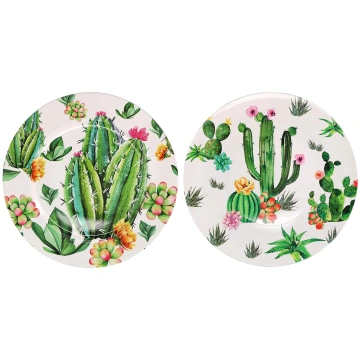 Decorative cactus plate Casolaro Hotellerie
