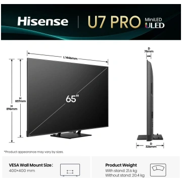 HISENSE TV Set|HISENSE|65 "|4K Ultra HD|3840 x 216