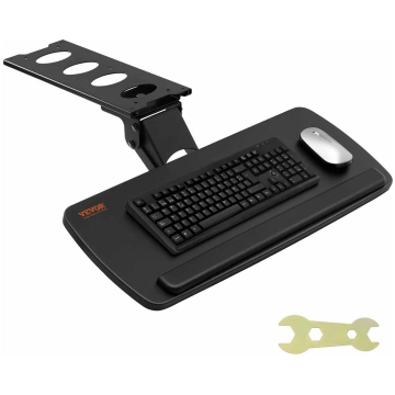 VEVOR Under-Desk Adjustable Keyboard Tray 63.5×24.