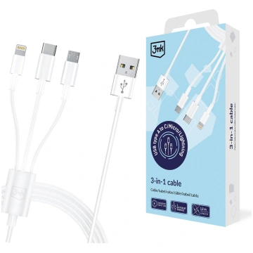 3MK Accessories - Cable USB type A do USB C/Micro 