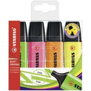 STABILO BOSS ORIGINAL marker 4 pc(s) Chisel tip Mu